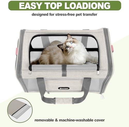 Cat Carrier American Airline Approved 18x11x11 — top-down angle highlighting key features