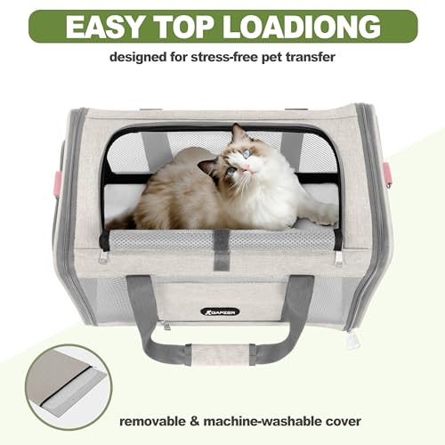 GAPZER Cat Carrier American Airline Approved 18x11x11,Top Opening Pet Cage additional image 2