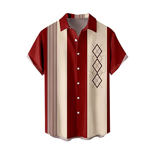 Shirts avec poche hawaïenne revers et col polo coupe décontractée pour homme