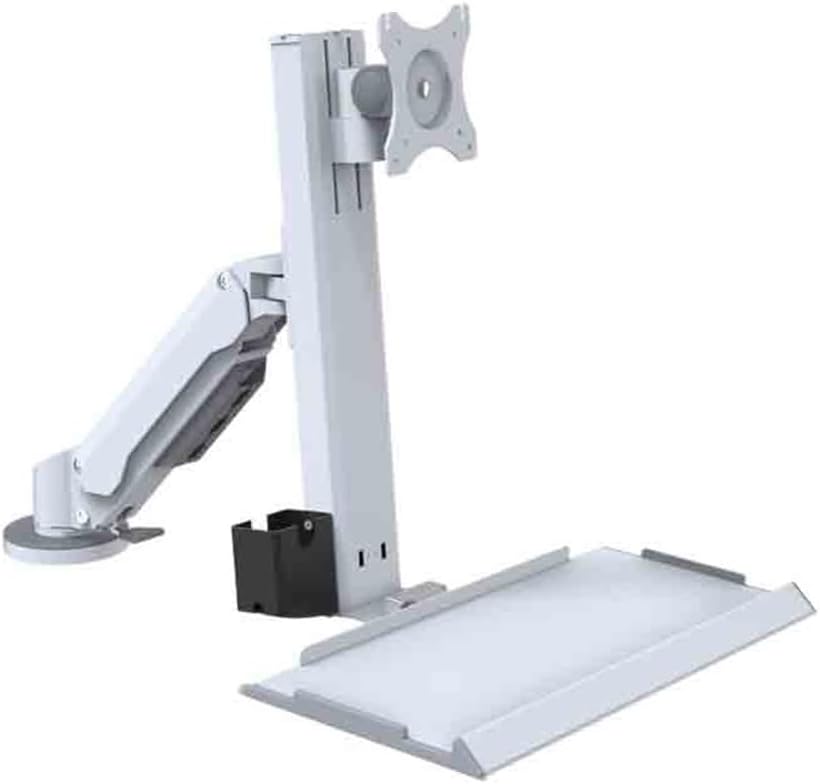 Suptek PC モニター アーム 液晶 ディスプレイ ガススプリング式 白