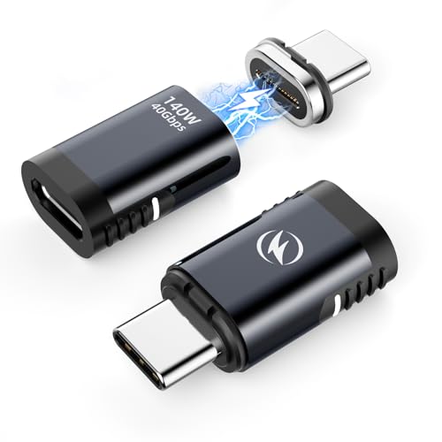 140W USB C Magnetic Adapter2 Pack, 24 Pin Straight 8K 60Hz USBC 4 40Gbps