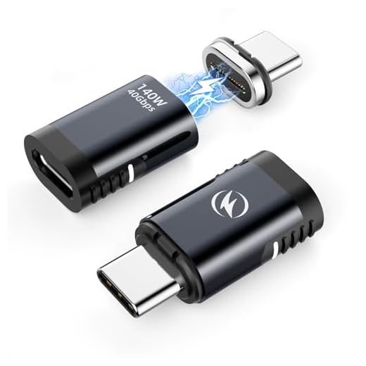 140W USB C Magnetic Adapter2 Pack, 24 Pin Straight 8K 60Hz USBC 4 40Gbps
