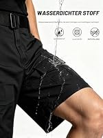 CLOAKA Kurze Hosen Herren Wasserdicht Stretch Cargo Shorts mit Multi Taschen Wandershorts Sommer Outdoor Camping Arbeitshosen Männer Kurz(ohne Gürtel) – Ansicht 4