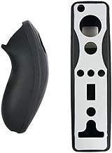 OSTENT Soft Silicone Case Cover for Nintendo Wii Remote Control Nunchuk Black