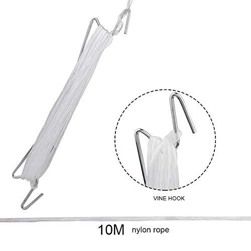 30Pcs Tomato Support Hooks,Tomato Support J Hook With 39Ft Twine,Tomato Hooks To Prevent Tomatoes From Pinching Or Falling Off For Garden Flower Vegetable #TOP6