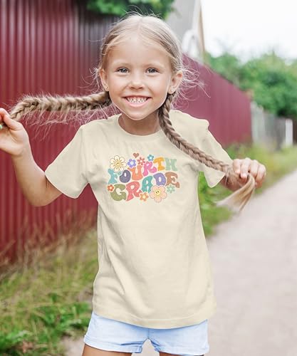 4th Grade Groovy Daisy First Day of School T-Shirt Back to School 1st Day of School Outfit4