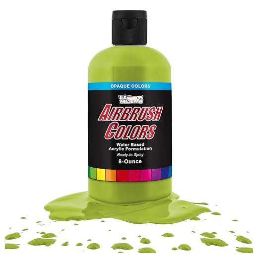U.S. Art Supply Opaque Chartruesse Acrylic Airbrush Paint, 8-oz Bottle