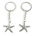 50 x Keychain Keyring Key Ring Chain Jewelry Findings Q4EH3 Starfish Sea Star
