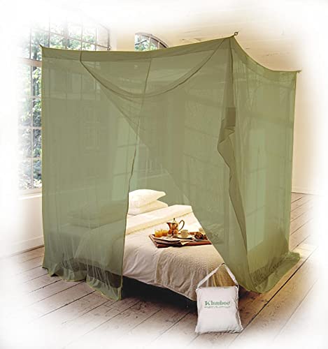 Klamboe Rectangular mosquito net from superior handmade rectangular box shaped bed nets - 210cm x 100cm x 235cm - Single Standard - Tea Green