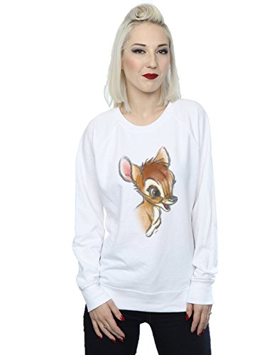 Disney Women's Bambi Drawing Sweatshirt White XX-Large