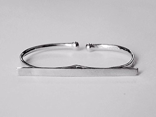 Sovats Double Finger Band Ring For Women 925 Sterling Silver Rhodium Plated - Simple, Stylish &Trendy Nickel Free Ring Adjustable Size #TOP15