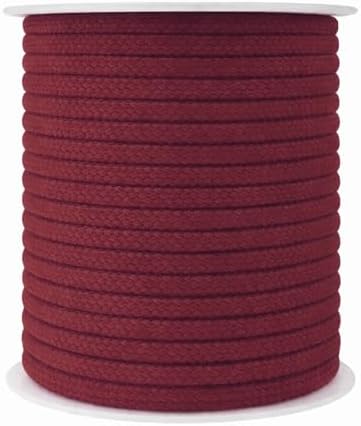 Mandala Crafts Maroon Soft Replacement Drawstring Cords for Sweatpants Bags - Piping Cord for Sewing Upholstery - 30 Yds 4mm 