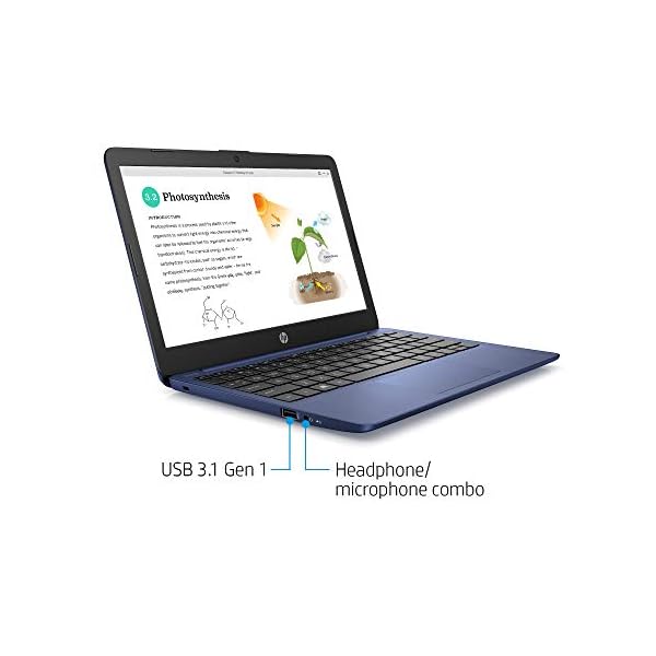 HP Stream 11.6-inch HD Laptop, Intel Celeron N4000, 4 GB RAM, 32 GB eMMC, Windows 10 Home in S Mode with Office 365 Personal for 1 Year (11-ak0010nr, Royal Blue)