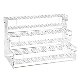 144-Slots Pen Holder for Craft Shows,3-Tier Acrylic Pen Display Stand Holders for Vendors,12mm Beadable Pens Display Beaded Pens Organizer Paint Brush Storage Makeup Brush Rack for School Essentials