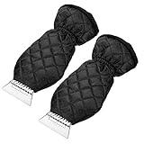 MATCEE Ice Scraper with Mitt Snow Remover Waterproof Glove Lined of Thick Fleece for Car Windshield...