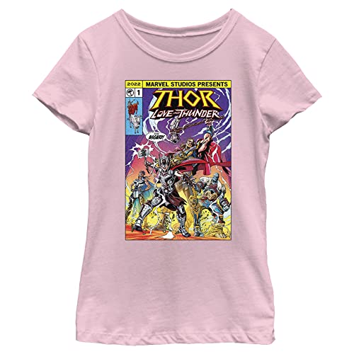 Marvel Thor: Love & Thunder for Asgard Comic Cover Girls Short Sleeve Tee Shirt
