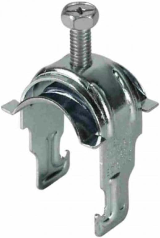 Universal Saddle Strut Clamp, Electro-galvanized Steel, Top Bolt Saddle Type, for EMT, Rigid, PVC, Flex Conduit or MC/BX/AC Cable (100, 3/4 Inch)