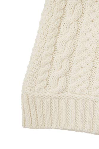 Aran Crafts Women's Side Slit Tunic, 100% Merino Wool, Authentic & Traditional, Classic Fisherman Sweater-Style Knit, Warm Natural Fibers, Made In Ireland, C5144-Med-Nat #TOP2