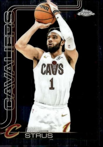 2025-26 TOPPS CHROME #32 MAX STRUS CLEVELAND CAVALIERS BASKETBALL OFFICIAL TRADING CARD OF NBA