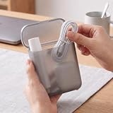 1Pcs Portable Cable Organizer Box, Translucent Case for Earbuds Chargers