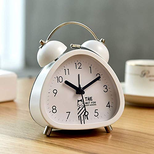 Wecker Nachtbatteriebetriebene 4-Zoll großen Dial Analog-Quarz-Wecker Nein Geräusch mit Nachtlicht Reisewecker