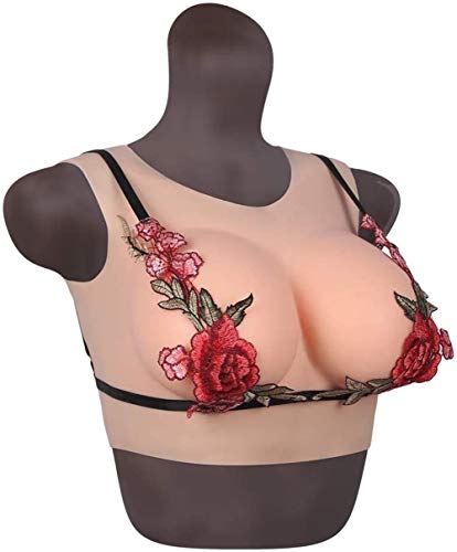 ZLSN Silicona Realista Pecho, Pechos Silicona Falso, Aumento Chaleco Disfraz Masculino Disfraz mastectomía Crossdresser Transgénero Travestí Cosplay,Asian Yellow,C Cup Cover
