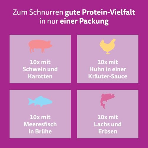 WHISKAS Aromatic Nassfutter in Sauce für Katzen 40 x 85g Fisch Auswahl