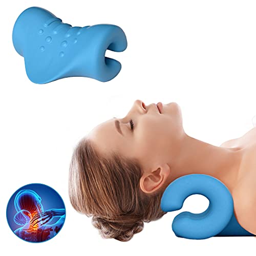 Neck and Shoulder Relaxer Cervical Neck Stretcher Portable Chiropractic Pillow Neck Traction Device Massage Pillow for Pain Relief Management and Cervical Spine Neck and Shoulder Relaxer Cervical Neck Stretcher Portable Chiropractic Pillow Neck Traction Device Massage Pillow for Pain Relief Management and Cervical Spine