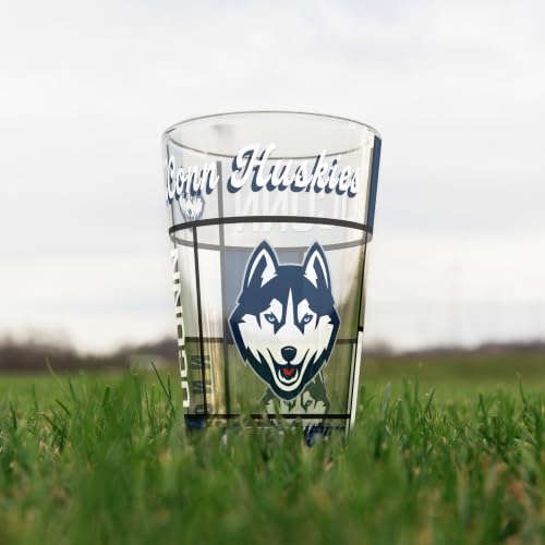 Image of Logo Brands NCAA oz Stained Glass Pint Glass - 3D Embossed Logo & Bold Team Colors - Durable Sports Fan Beer Glass for Home, Bar & Tailgates