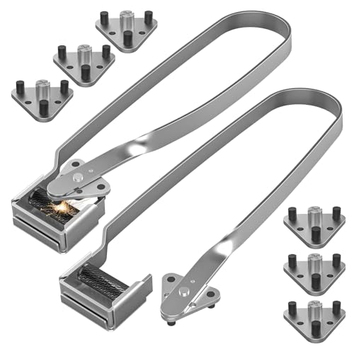 2PCS Triple Flint Torch Striker with 6 Replacement Long Lasting Flints Spark Lighter Flint Lighter for Welding and Cutting(2 Triple-Groove Flint Strikers + 6 Flints)
