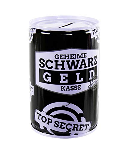 Anik-Shop SPARDOSE 10,5cm Metall Sparschwein Geldkassette Geldspardose Sparbüchse Gelddose Geschenk 6-Varianten 94 (Schwarzgeldkasse) Cover