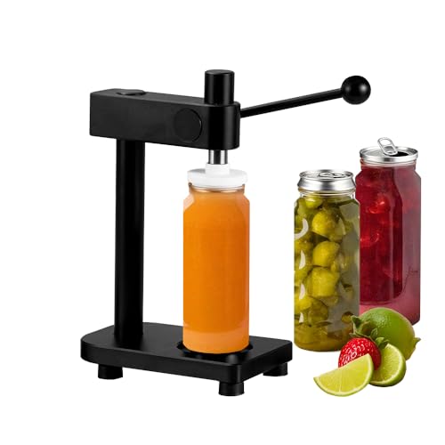 Anbt Manual Can Sealer Machine for Aluminum & Plastic Cans Adjustable Height Cup Sealers for Homebrew Craft Beer Kombucha Juice Coffee Drinks