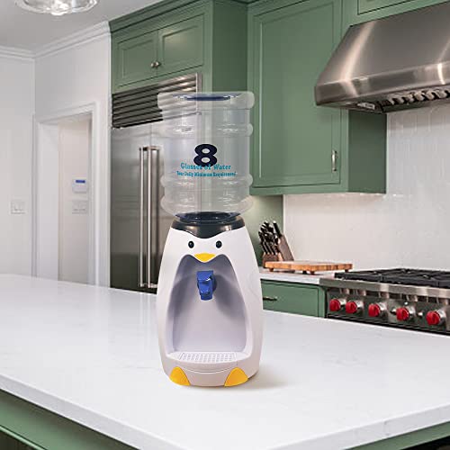 Mini Water Dispenser 2.5 Liters And 8 Glasses Of Water. This Small Water Dispenser Is Suitable For Libraries And Children's Room, Desk. It Can Be Used As A Toy Or Gift For Children (White) #TOP4