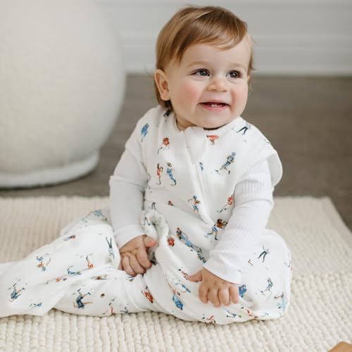 Image of Loulou Lollipop Lightweight Muslin Wearable Baby Blanket Sleeping Bag, Unisex Infant Toddler, 0.5 TOG, 2-Way Zipper Sleepsack