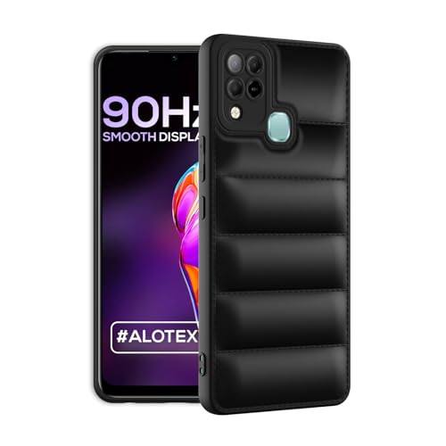 Image of Solimo Rubber Puffer Case Camera Protection Soft Back Cover for Infinix Hot 10S - Black