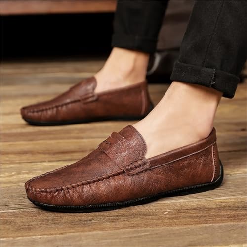 Men's Loafers Solid Color Round Toe Loafers Flexible Slip Resistant Anti-Slip Prom Classic Slip-ons3