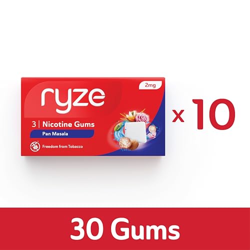 Ryze Nicotine Gum 2mg 3 Gum x Pack of 10 for Smoking cessastion | WHO APPROVED - Image 2 thumbnail