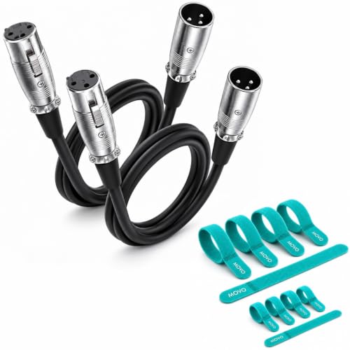 Cable XLR Movo blindado y balanceado para grabaciones sin ruido de fondo