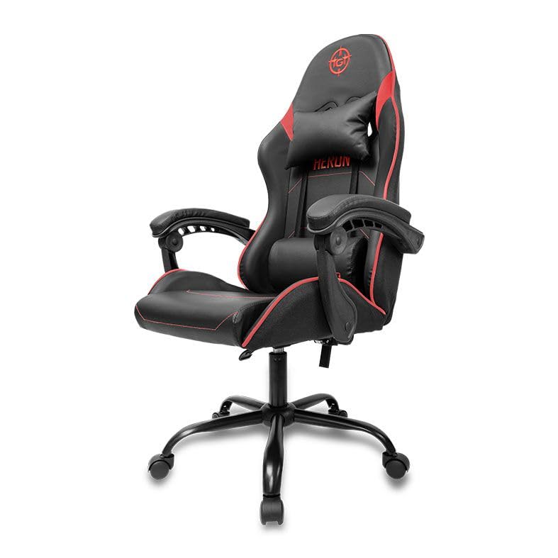 Cadeira Gamer TGT Nova Heron TC, Preta e Vermelha, TGT-HRTC-BR01