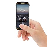 [page_title]-Cubot Kingkong Mini Kleines Smartphone 4G Outdoor Handy 4 Zoll Display Smartphone ohne Vertrag Dual SIM Handy Wasserdicht Stoßfest und Staubdicht, 3GB+32GB Rugged Smartphone (Schwarz+Orange)