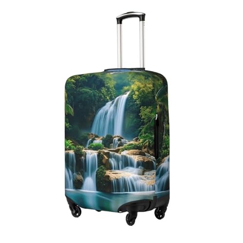 Waterfall Elastic Travel Luggage Cover, Washable Spandex Suitcase Protector, Anti-Scratch Fits 18-32 Inch2