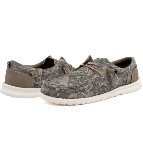 Image of Nautica Men's Comfort Loafers, Slip-On Boat Shoe, Lightweight Casual Stretch Sneaker-Rushford