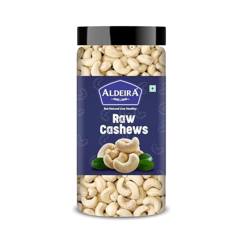 Image of Aldeira Whole Raw Cashews | 450 Gram Jar | Kaju Nuts | Plant Based Protein | Gluten-Free | Nutty Flavor | Healthy Snack | Rich Delicious Taste