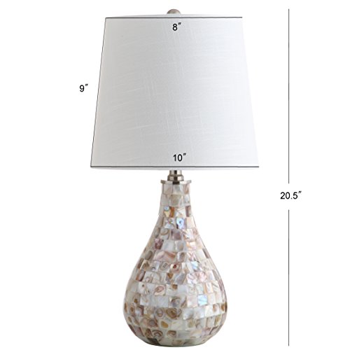 Jonathan Y Jyl1024A Mona 20.5" Mini Led Table Lamp, Cottage, Coastal, Transitional, Modern, Elegant, Office, Living Room, Family Room, Dining Room, Bedroom, Hallway, Foyer, Seashell #TOP5
