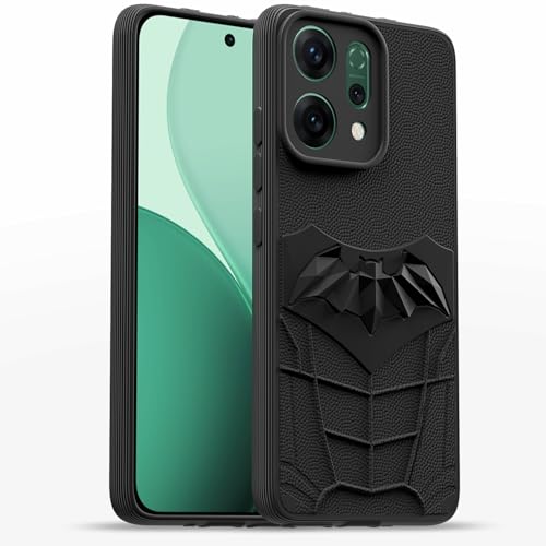 Image of Outlouders Back Cover for Oppo Reno 14 5G | Stylish | Scratchproof | Soft Silicone | Shockproof |Enhanced Camera Lens Protection Bumper Case (Black)