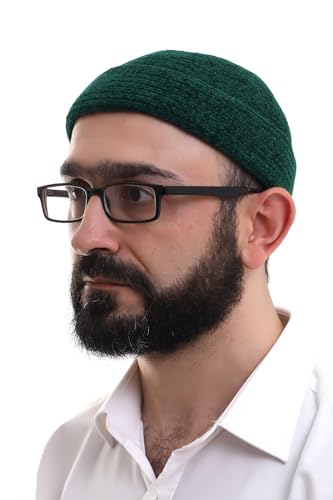 Kufi Hats for Men, Taqiya, Takke, Turkish Muslim Winter Velvet Roll-up Edge Caps, Peci, Islamic Prayer Skullcap, Islamic Gifts, Green Kufi Hats for Men, Taqiya, Takke, Turkish Muslim Winter Velvet Roll-up Edge Caps, Peci, Islamic Prayer Skullcap, Islamic Gifts, Green