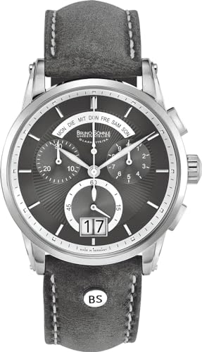 Bruno Söhnle Unisex Analog Quarz Uhr mit Kalbsleder Armband 17-13227-241