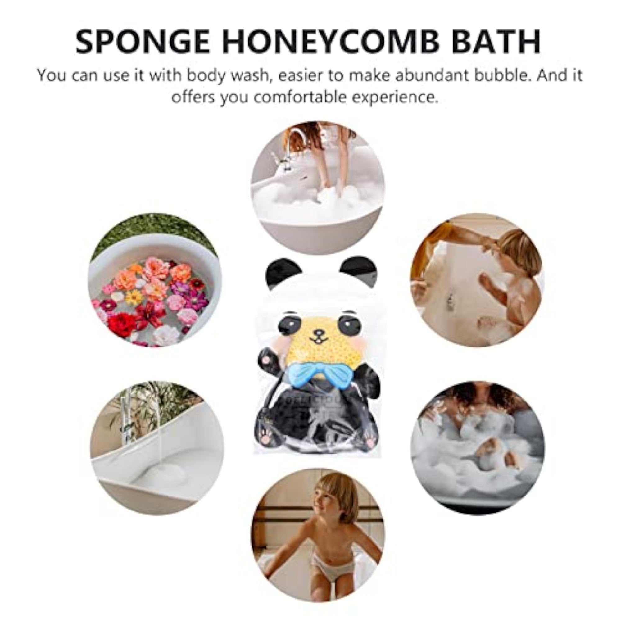 2Pcs Greek Seaweed Bath Sponge Balls for Home Use