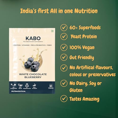 Image of KABO Vegan Plant Protein Shake for Men & Women, Butter Coffee Flavour | 23g Plant Protein, 60+ Superfoods, 26 Vitamins & Minerals | Healthy Meal Replacement Drink | 10 Pack (540g) (Large)