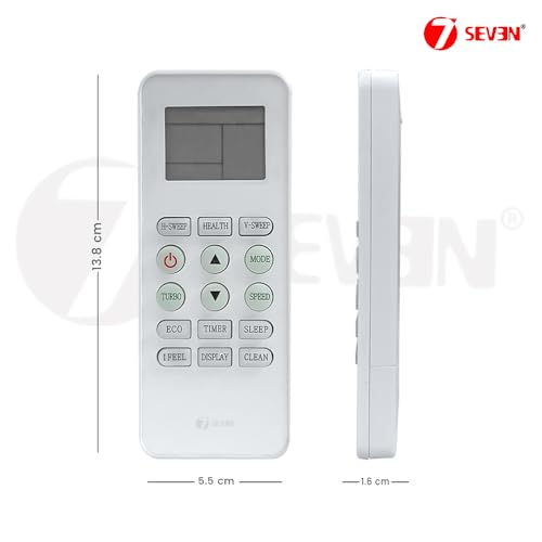 Image of 7SEVEN Compatible with Blue Star Remote 1 Ton 3 Star Inverter Split Ac 240 Model Suitable Only on IC312YBTU and FS312YBTU Model of Air Conditioner